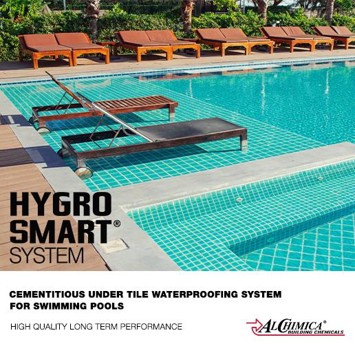 ALCHIMICA’s swimming pool cementitious under tile waterproofing system - 2